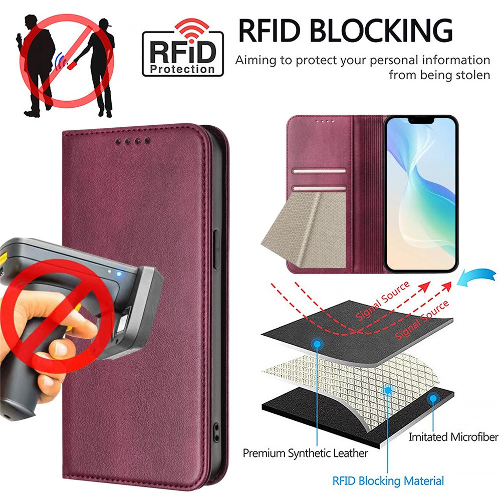 For Xiaomi Redmi Note 14 Pro 5G Wallet Cases Retro Texture RFID Blocking Leather Phone Cover