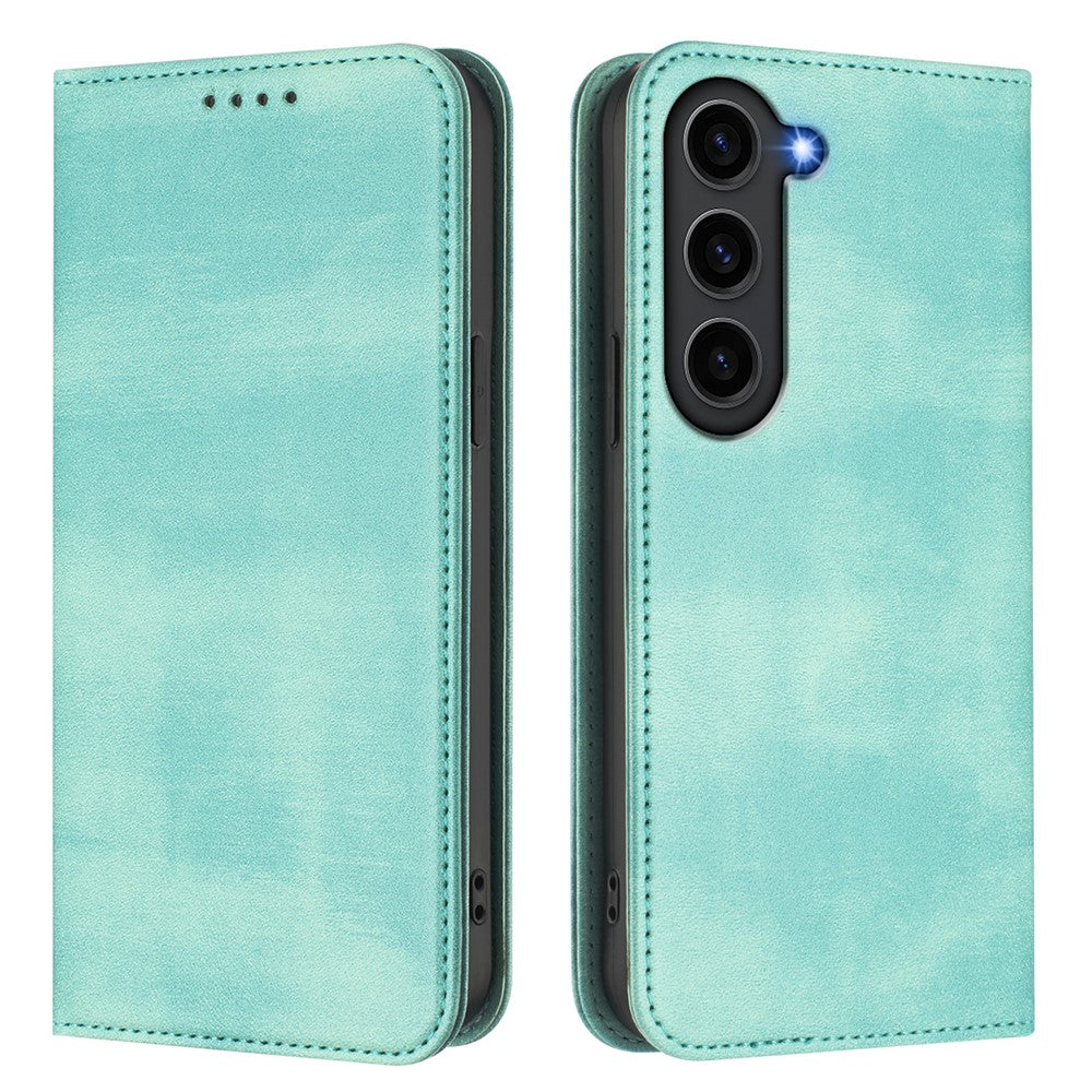 For Samsung Galaxy S23 Wallet Cases Retro Texture RFID Blocking Leather Phone Cover