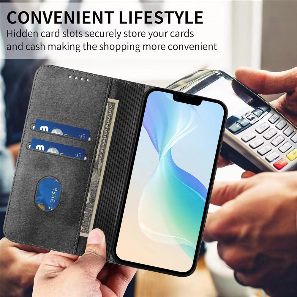 For Samsung Galaxy S23 Wallet Cases Retro Texture RFID Blocking Leather Phone Cover