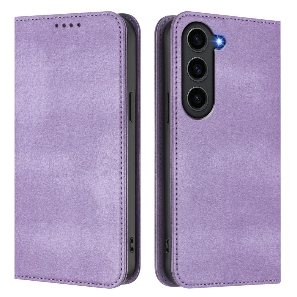 For Samsung Galaxy S23 Wallet Cases Retro Texture RFID Blocking Leather Phone Cover
