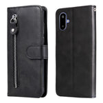 For Samsung Galaxy F06 5G PU Leather Cases with Zipper Pocket Wallet Phone Cover Stand