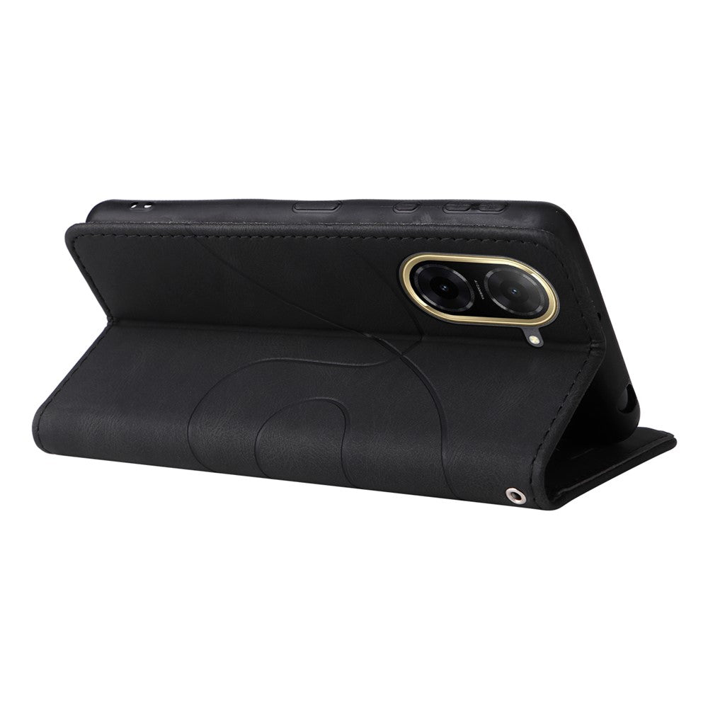 For Xiaomi Redmi A5 NFC (EU) (173.45mm) Leather Phone Case Stand Wallet with Bi-colour Splicing Design
