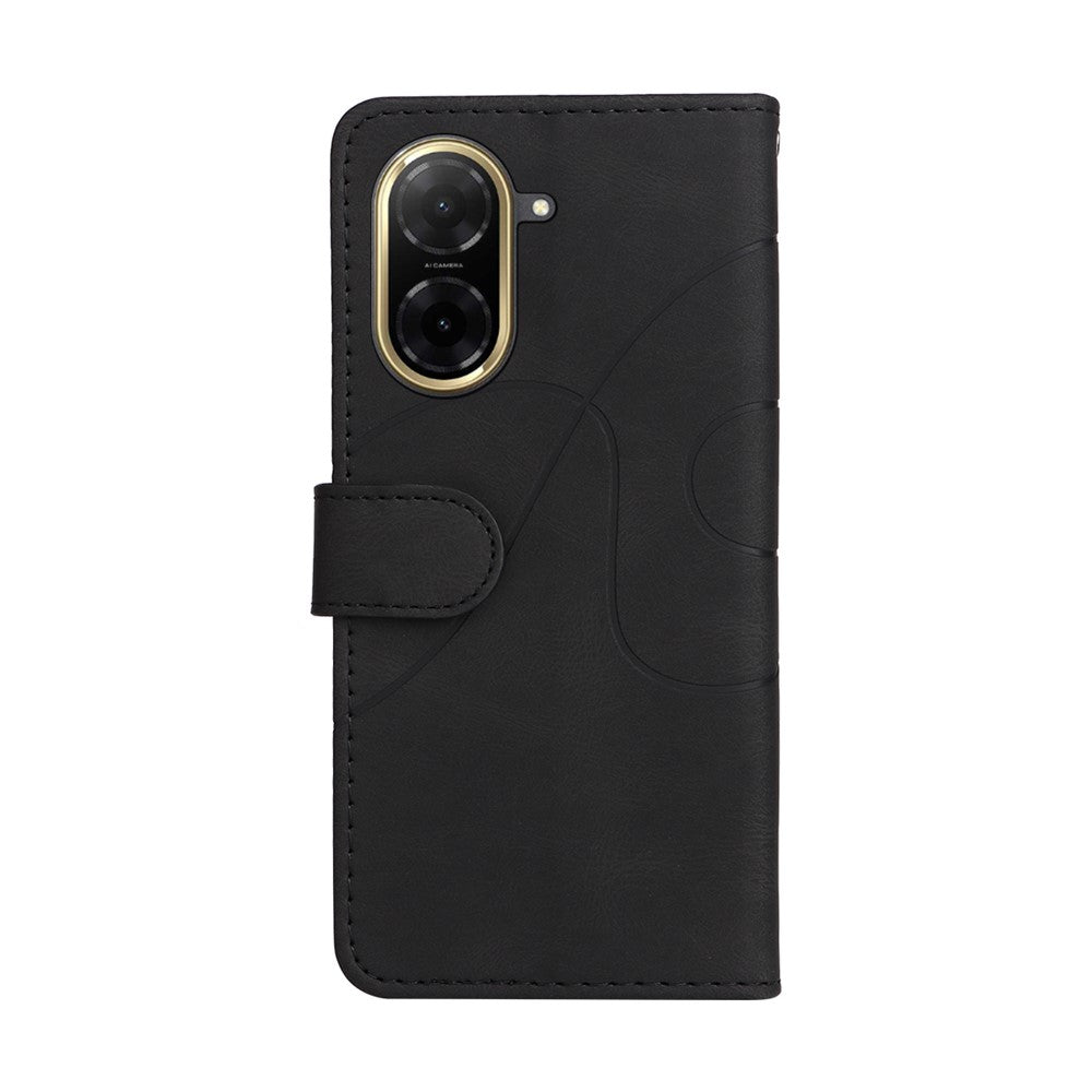 For Xiaomi Redmi A5 NFC (EU) (173.45mm) Leather Phone Case Stand Wallet with Bi-colour Splicing Design