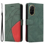 For Xiaomi Redmi A5 NFC (EU) (173.45mm) Leather Phone Case Stand Wallet with Bi-colour Splicing Design