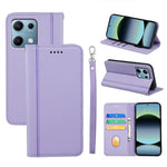HX01 For Xiaomi Redmi Note 14S 4G Wallet Case Magnetic Closing PU Leather Phone Cover
