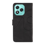 For Honor 400 Lite 5G Wallet Case Leather Phone Cover Stand with Curved Line Design