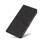 For Honor 400 Lite 5G Wallet Case Leather Phone Cover Stand with Curved Line Design