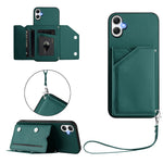 Til Samsung Galaxy A06 4G Etui Kortholder Støtteben Hudvenligt Telefoncover med Håndledsrem