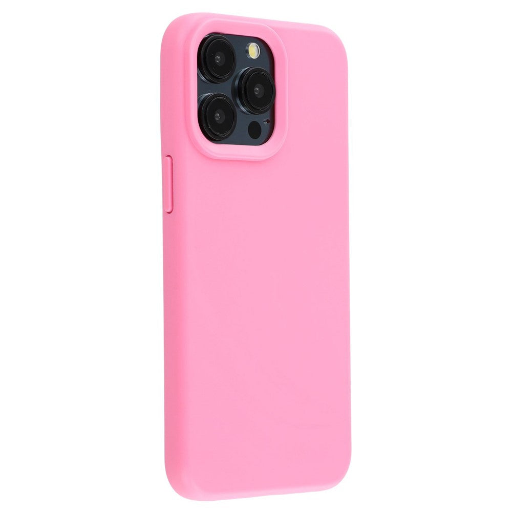 För iPhone 15 Pro Max Skal 2,0 mm Tjock Enfärgad Mjuk TPU Telefonbaksida Stort Utskuret Linshål