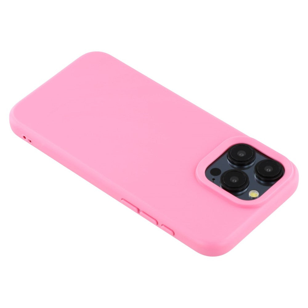 För iPhone 15 Pro Max Skal 2,0 mm Tjock Enfärgad Mjuk TPU Telefonbaksida Stort Utskuret Linshål