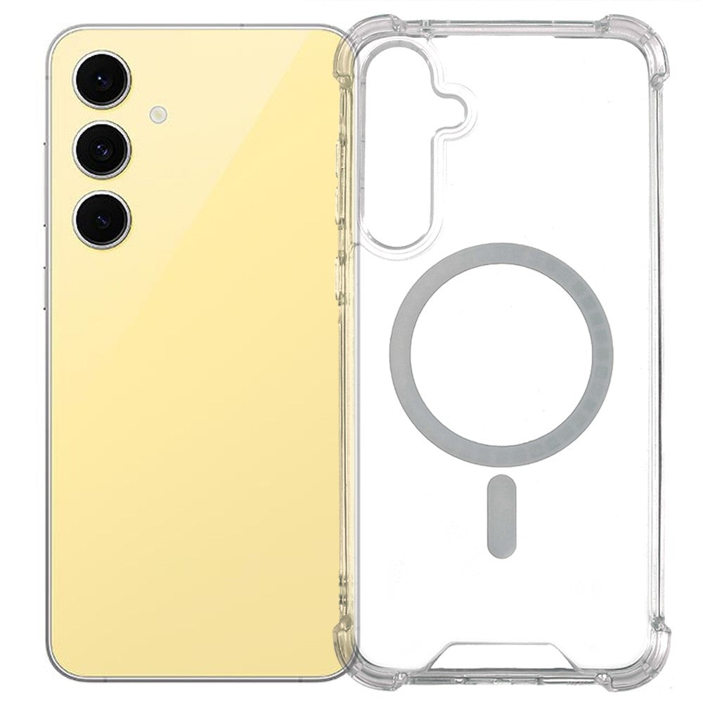 For Samsung Galaxy S23 FE Magnetic Case 1.5mm Shockproof Clear Phone Back Cover
