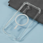 For Samsung Galaxy S23 FE Magnetic Case 1.5mm Shockproof Clear Phone Back Cover