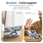 Samsung Galaxy Z Fold4 5G-cover med magnetisk støttefod, transparent PC-mobilcover med HD-skærmfilm