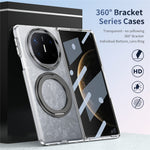 For Huawei Mate X6 Case Magnetic Kickstand Clear PC Phone Cover with HD Screen Film