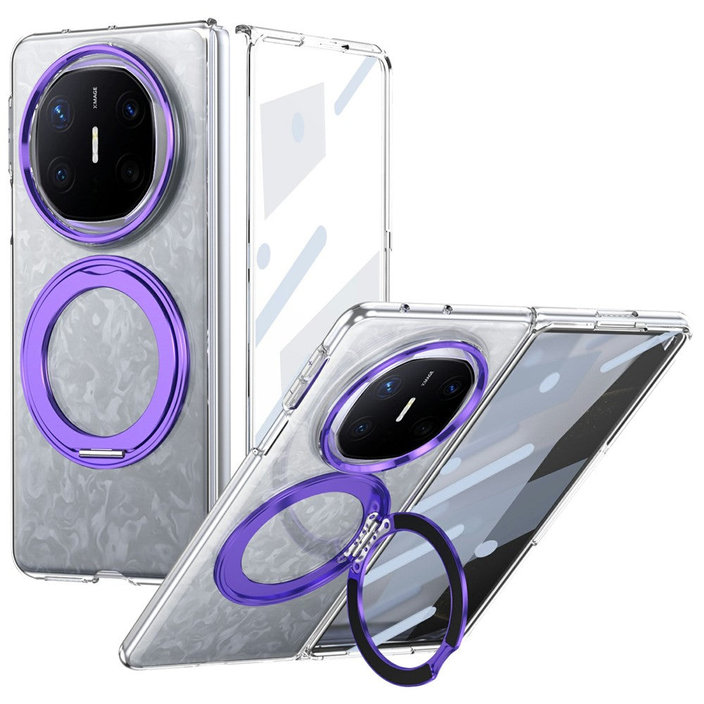 For Huawei Mate X6 Case Magnetic Kickstand Clear PC Phone Cover with HD Screen Film