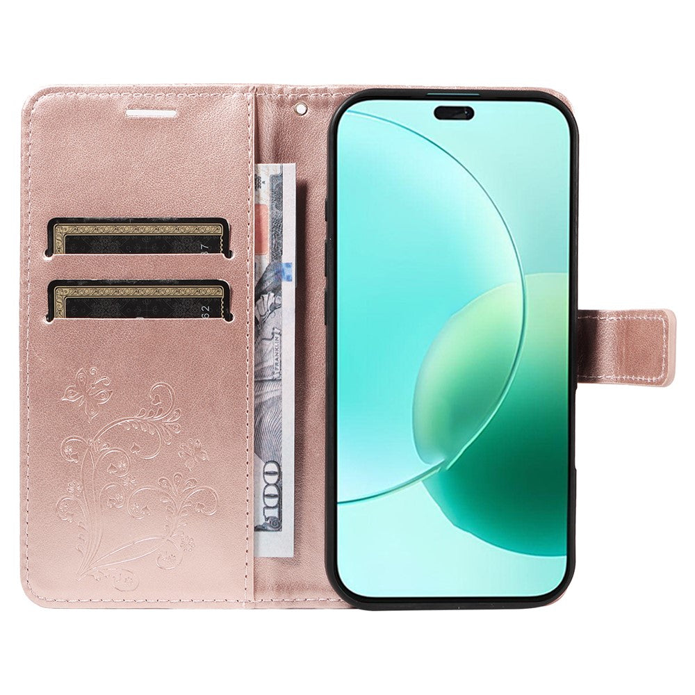 For Honor 400 Lite 5G Wallet Case Floral Butterfly Imprinted Leather Phone Cover Stand