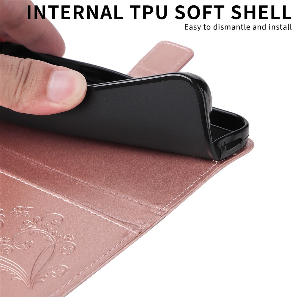 For Honor 400 Lite 5G Wallet Case Floral Butterfly Imprinted Leather Phone Cover Stand