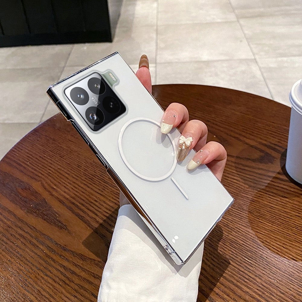 For Xiaomi 15 Pro Magnetic Case Clear Slim PC Phone Back Cover