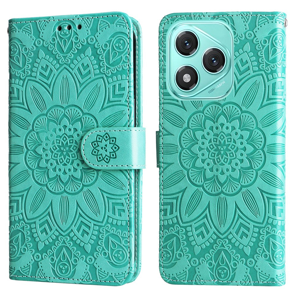 For Honor X70i / 400 Lite 5G Case Sunflower Imprint Leather Wallet Phone Cover