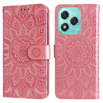 For Honor X70i / 400 Lite 5G Case Sunflower Imprint Leather Wallet Phone Cover