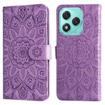 For Honor X70i / 400 Lite 5G Case Sunflower Imprint Leather Wallet Phone Cover