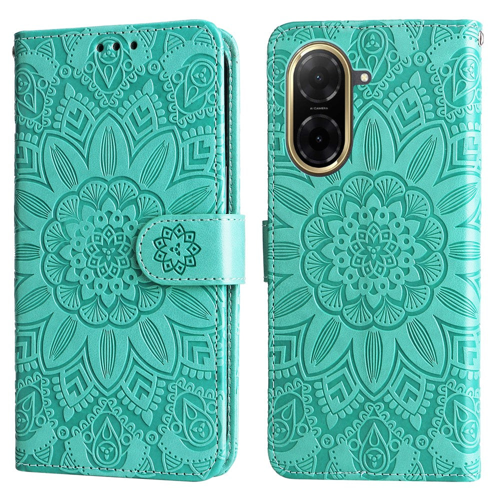 For Xiaomi Redmi A5 NFC (EU) (173.45mm) Case Sunflower Imprint Leather Wallet Phone Cover