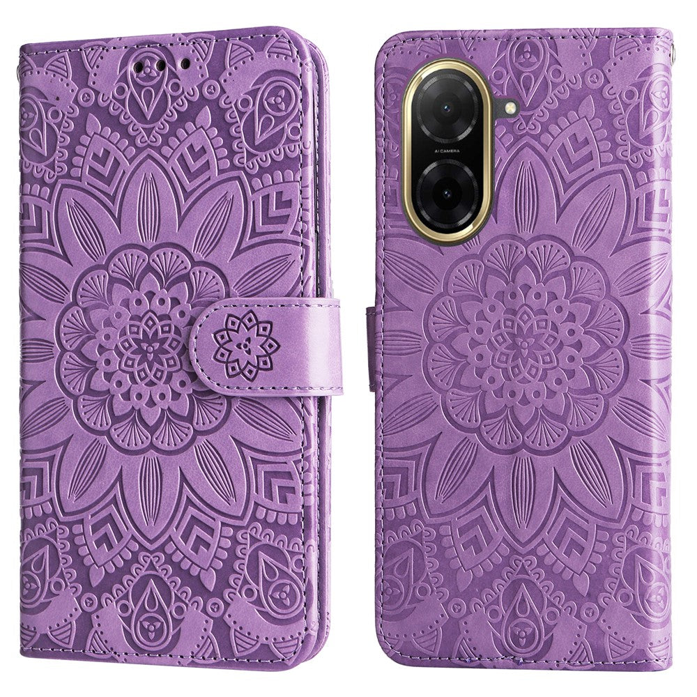 For Xiaomi Redmi A5 NFC (EU) (173.45mm) Case Sunflower Imprint Leather Wallet Phone Cover