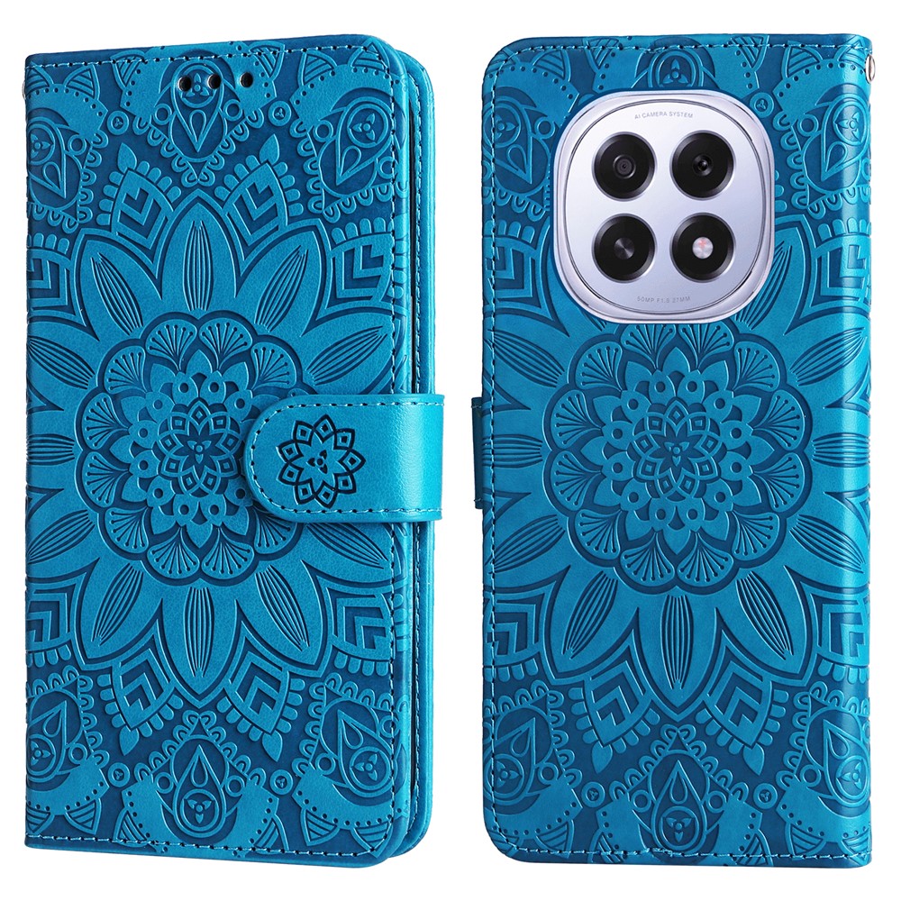 For Oppo F29 5G Case Sunflower Imprint Leather Wallet Phone Cover