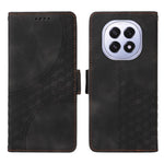 For Oppo F29 5G Leather Cases Wallet Rhombus Imprinted Phone Cover Stand with Strap