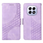 For Oppo F29 5G Leather Cases Wallet Rhombus Imprinted Phone Cover Stand with Strap