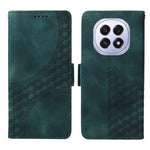 For Oppo F29 5G Leather Cases Wallet Rhombus Imprinted Phone Cover Stand with Strap