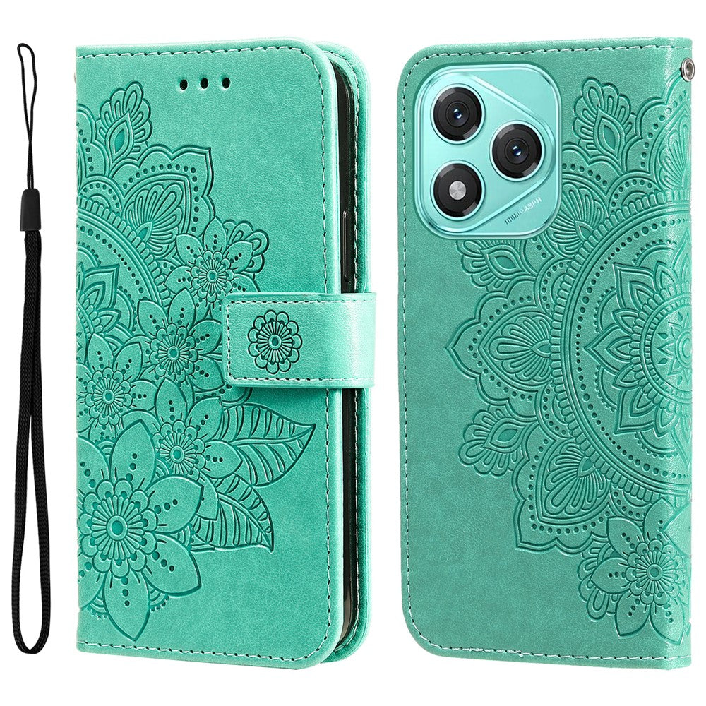 For Honor X70i / 400 Lite 5G Case Floral Pattern PU Leather Wallet Stand Phone Cover