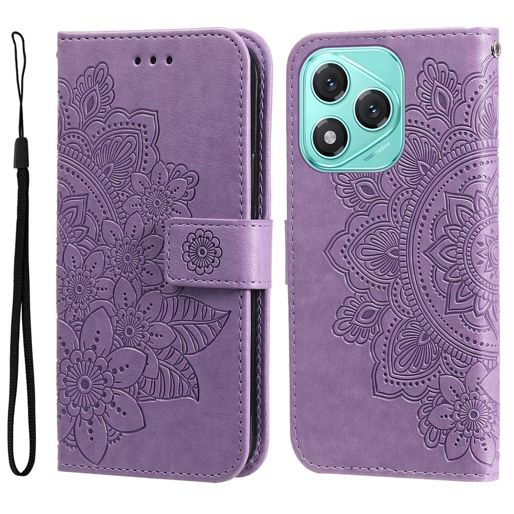 For Honor X70i / 400 Lite 5G Case Floral Pattern PU Leather Wallet Stand Phone Cover