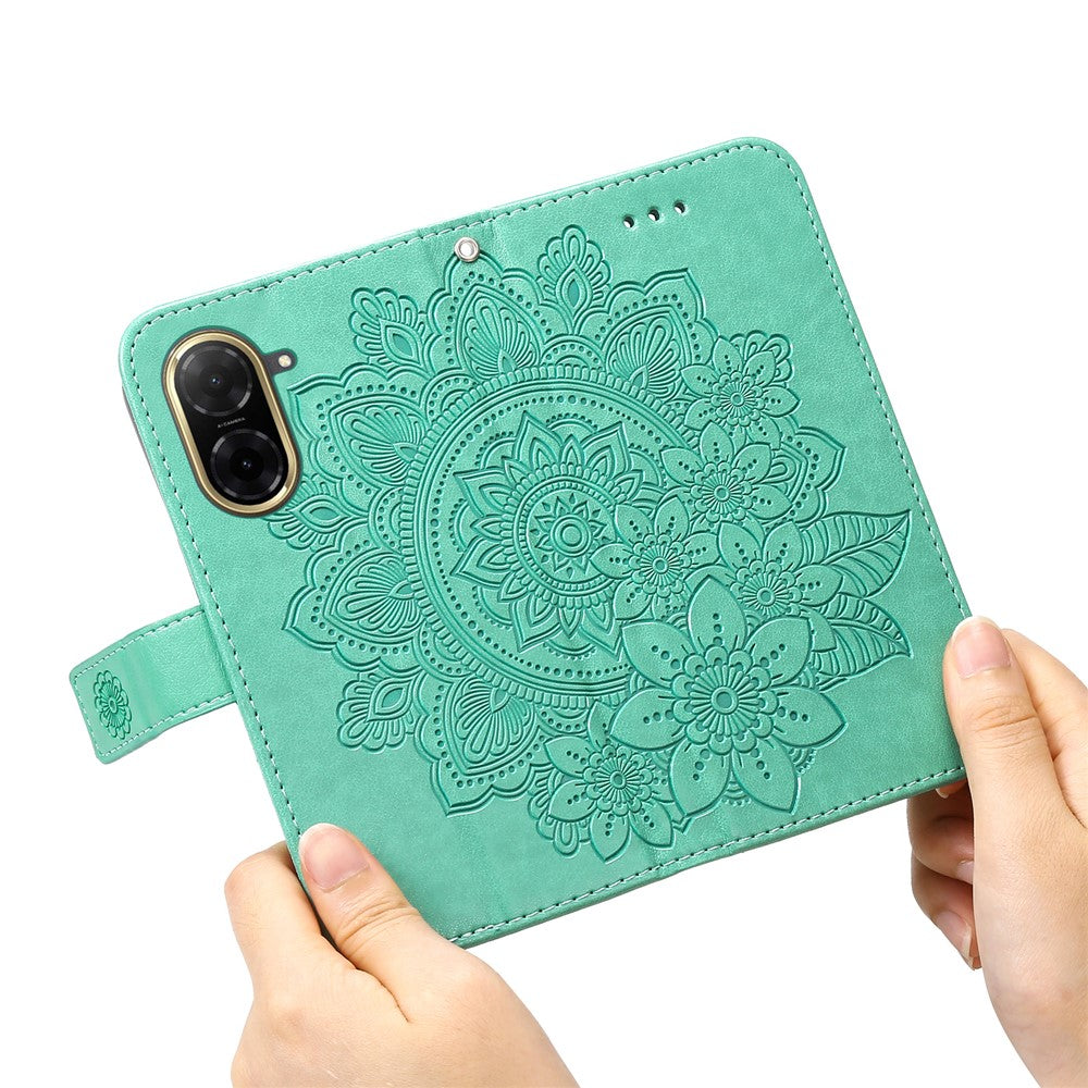 For Xiaomi Redmi A5 NFC (EU) (173.45mm) Case Floral Pattern PU Leather Wallet Stand Phone Cover