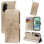 For Xiaomi Redmi A5 NFC (EU) (173.45mm) Leather Case Butterfly Floral Imprint Wallet Stand Cover