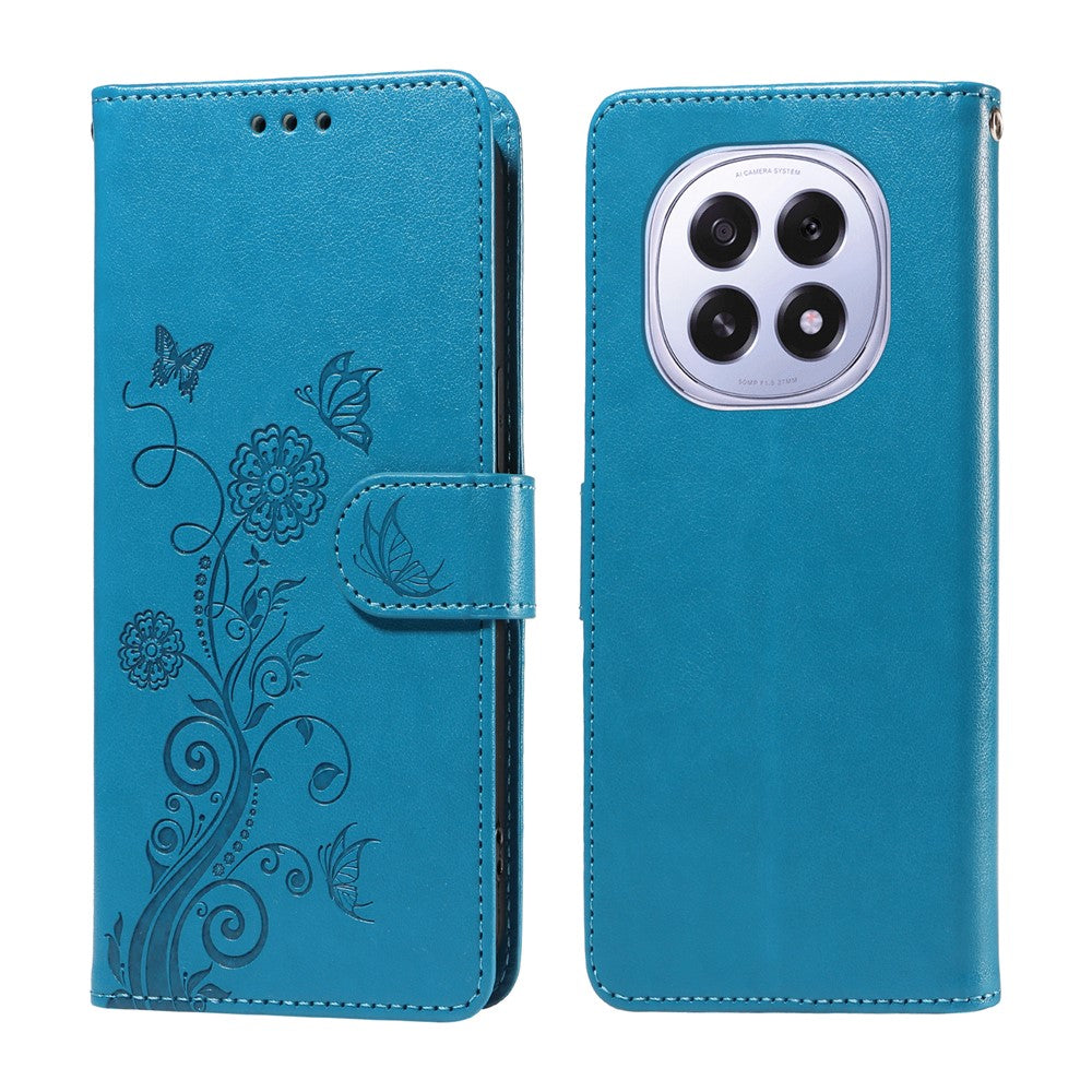 For Oppo A5 5G / Oppo F29 5G Leather Case Butterfly Floral Imprint Wallet Stand Cover