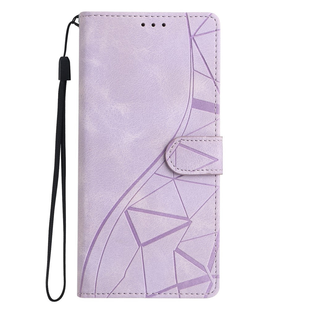 For Honor Magic7 Lite 5G / X9c 5G / X60 Pro 5G Case Wallet Stand Imprinted Triangle Pattern Leather Phone Flip Cover