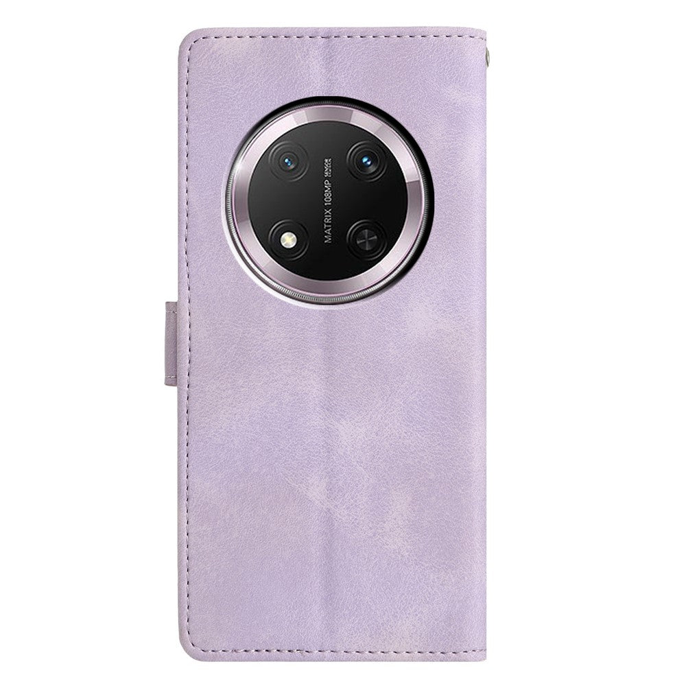 For Honor Magic7 Lite 5G / X9c 5G / X60 Pro 5G Case Wallet Stand Imprinted Triangle Pattern Leather Phone Flip Cover