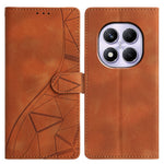 For Xiaomi Redmi Note 14 Pro 4G Case Wallet Stand Imprinted Triangle Pattern Leather Phone Flip Cover