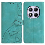 For Xiaomi Redmi Note 14 Pro 4G Case Wallet Stand Imprinted Triangle Pattern Leather Phone Flip Cover