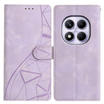 For Xiaomi Redmi Note 14 Pro+ 5G  /  Note 14 Pro 5G Case Wallet Stand Imprinted Triangle Pattern Leather Phone Flip Cover