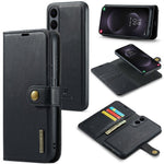 DG.MING for Samsung Galaxy S25 Edge Case Detachable Split Leather Phone Cover
