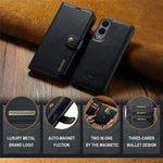 DG.MING for Samsung Galaxy S25 Edge Case Detachable Split Leather Phone Cover