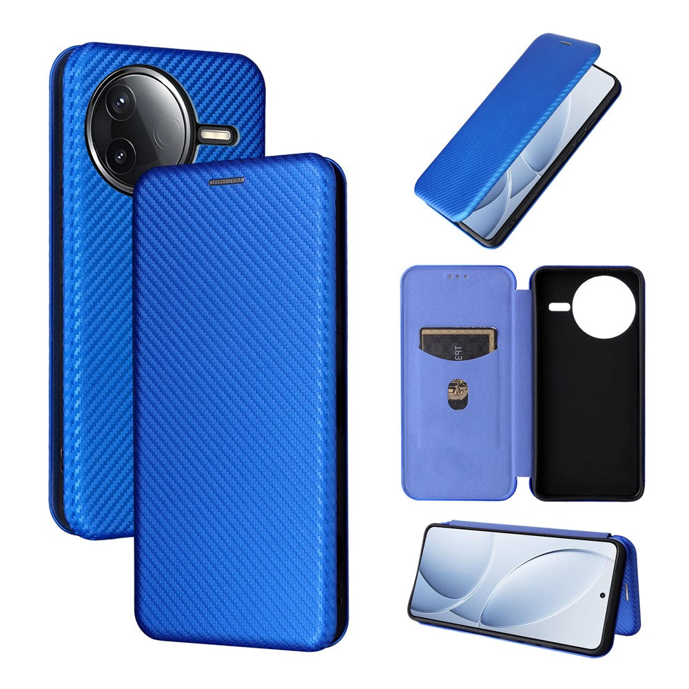 Phone Case for Xiaomi Poco F7 Pro 5G / F7 Ultra 5G / Redmi K80 5G / K80 Pro 5G Carbon Fiber Texture Drop-Proof PU Leather Cover