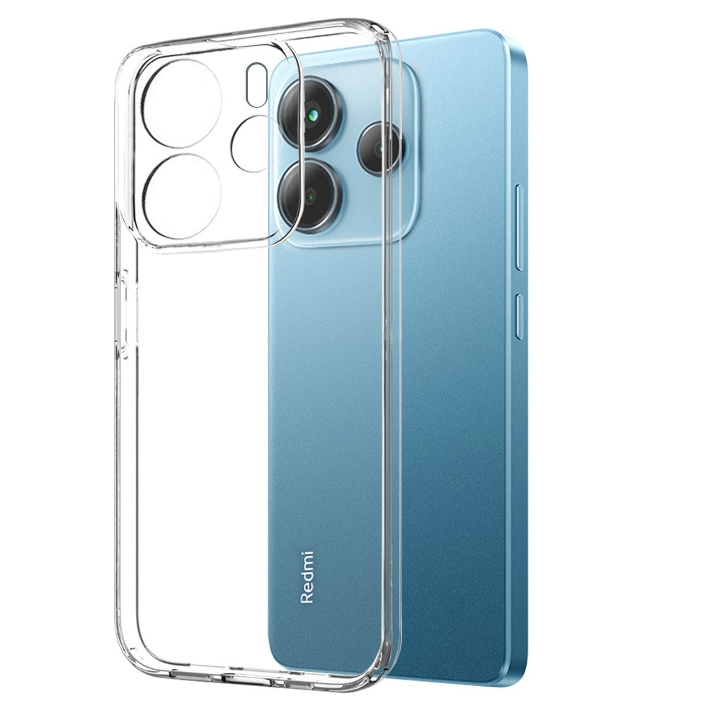 NORTHJO For Xiaomi Redmi Note 14 4G (164.84mm) Clear Case Soft TPU Phone Cover with Tempered Glass Screen Protector