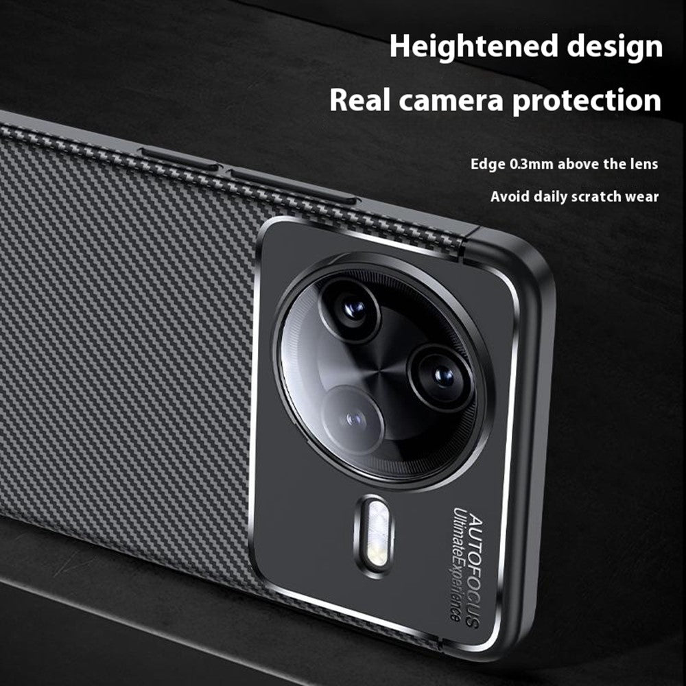 Xiaomi Redmi K80 5G / Poco F7 Pro 5G-cover med kulfiberstruktur, TPU-mobilbeskyttelse og varmeafledning