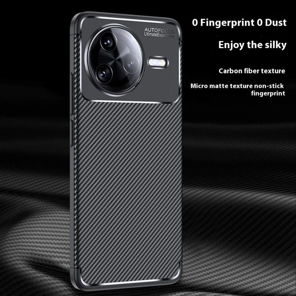 Xiaomi Redmi K80 5G / Poco F7 Pro 5G-cover med kulfiberstruktur, TPU-mobilbeskyttelse og varmeafledning