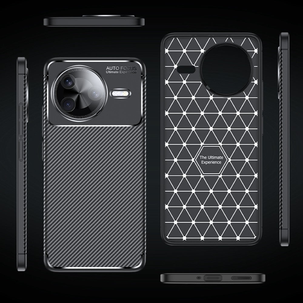 Xiaomi Redmi K80 5G / Poco F7 Pro 5G-cover med kulfiberstruktur, TPU-mobilbeskyttelse og varmeafledning