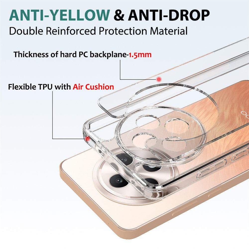Oppo Reno12 FS 5G / Oppo F27 5G / Oppo Reno12 F 5G Genomskinligt mobilskal TPU+Akryl Stötsäkert mobilbaksida
