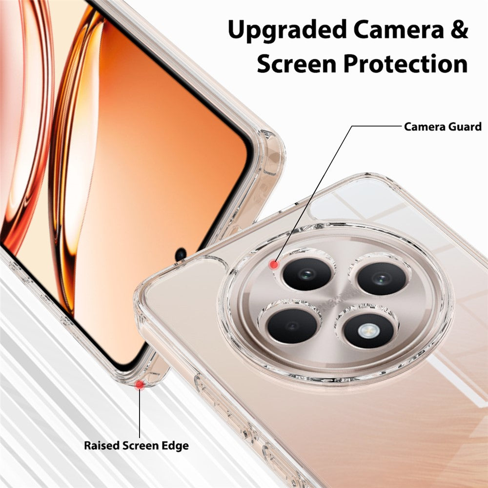 Oppo Reno12 FS 5G / Oppo F27 5G / Oppo Reno12 F 5G Genomskinligt mobilskal TPU+Akryl Stötsäkert mobilbaksida